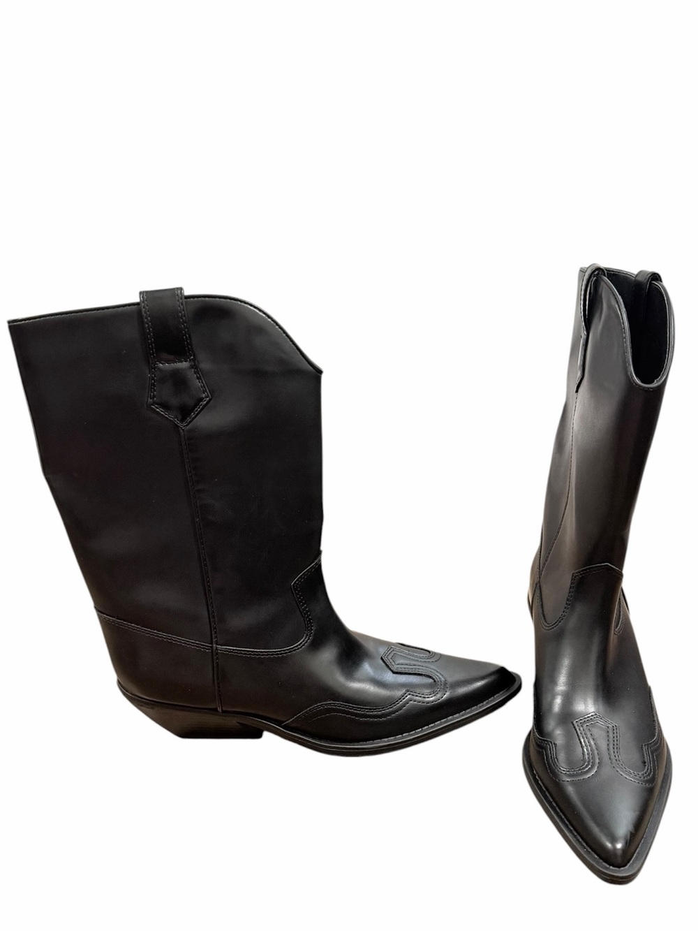 NWT Cowboy Boots Mid-Calf Black, Abound Nordstrom Size 7